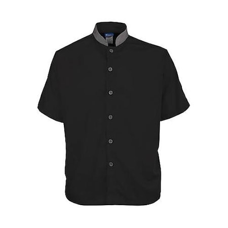 KNG M Poplin Lightweight Black and Slate Cooks Shirt 2160BKSLM